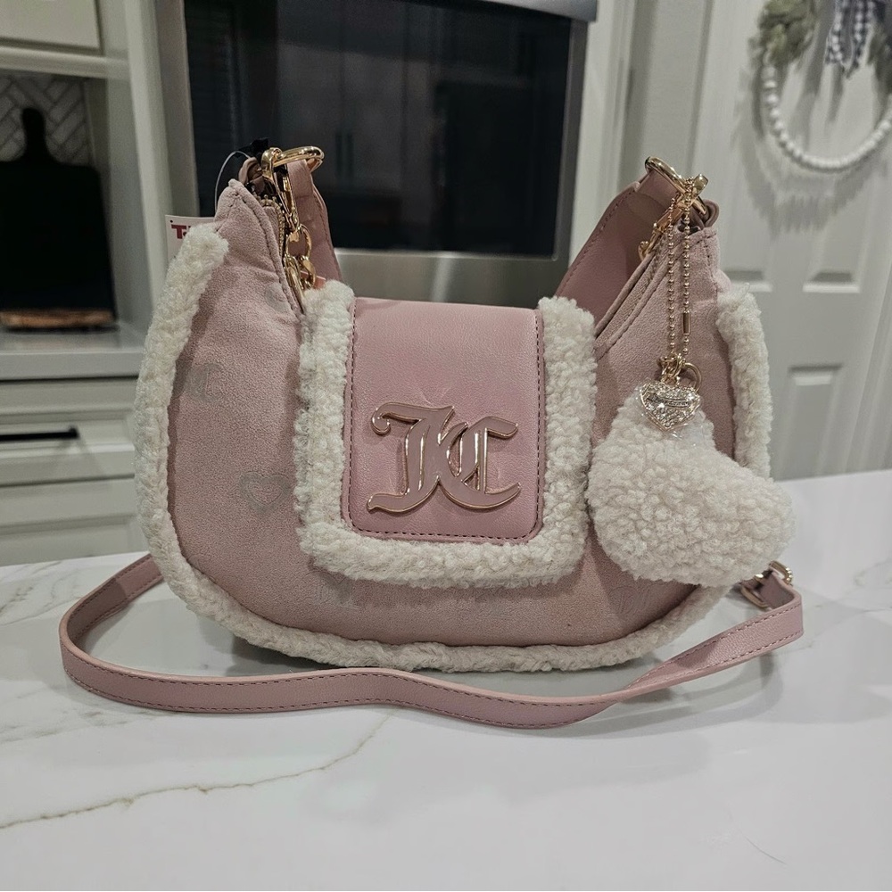 Juicy Couture Pink and Cream Shoulder Bag